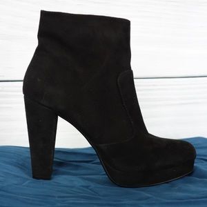 Steve Madden Rancee Platform Bootie Black Suede